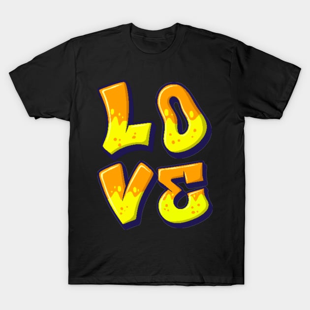 GRAFFITI STYLE LOVE SET DESIGN T-Shirt by The C.O.B. Store